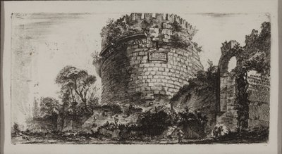 Grab von Caecilia Metella genannt Capo di Bove oder Ochsenkopf von Giovanni Battista Piranesi