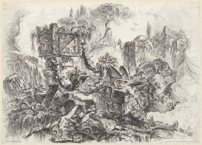 Tombs van Nero Dekorative innfall (tidligere serietittel) Grotesques (serietittel) av Giovanni Battista Piranesi