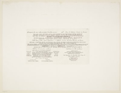 Transkripsjon av forskjellige gamle latinske inskripsjoner av Giovanni Battista Piranesi