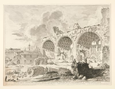 Utsikt over restene av spisesalen til Nero av Giovanni Battista Piranesi