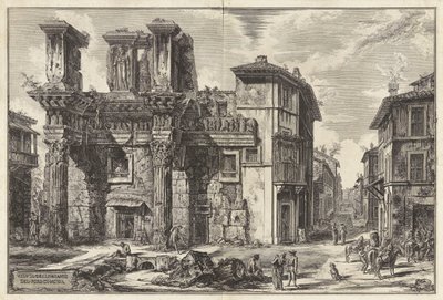 Utsikt over restene av Forum of Nerva, fra Vedute di Roma (Utsikt over Roma) av Giovanni-Battista Piranesi