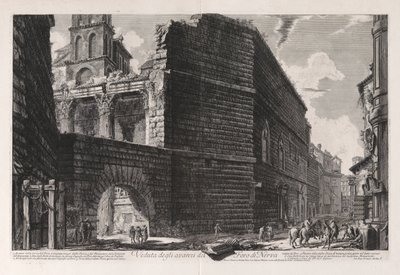 Utsikt over restene av Forum of Nerva, fra Vedute di Roma (Utsikt over Roma) av Giovanni-Battista Piranesi