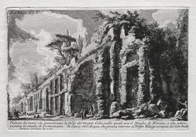 Utsikt over veggene som dekket skråningene til Mount Celio av Giovanni Battista Piranesi