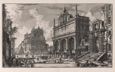 Utsikt over slottet i av Giovanni Battista Piranesi