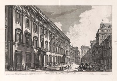 Veduta del Palazzo Odescalchi (Utsikt over Odescalchi-palasset), fra Vedute di Roma (Utsikt over Roma) av Giovanni Battista Piranesi