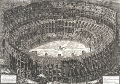 Veduta des Amphitheaters Flavio genannt das Kolosseum von Giovanni Battista Piranesi