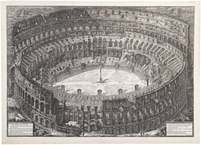 Utsikt over det flaviske amfiteateret kjent som Colosseum, 1776. av Giovanni Battista Piranesi