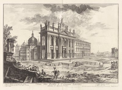 Utsikt over basilikaen San Giovanni Laterano, fra Vedute di Roma (Utsikt over Roma) av Giovanni Battista Piranesi