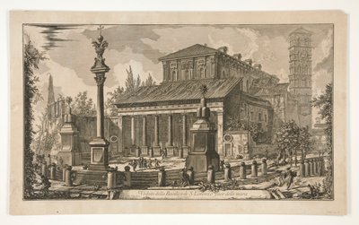 Utsikt over S. Lorenzo utenfor murene, fra Vedute di Roma av Giovanni Battista Piranesi