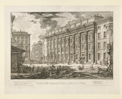 Ansicht des Zollhauses auf der Piazza di Pietra, aus Vedute di Roma von Giovanni-Battista Piranesi