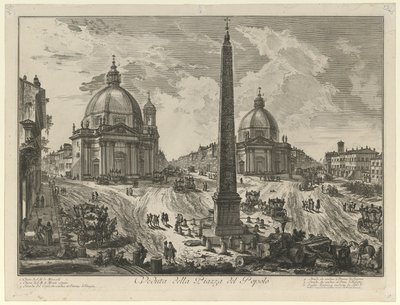 Utsikt over Piazza del Popolo av Giovanni Battista Piranesi