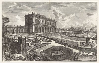 Utsikt over villaen til Hans Eminense kardinal Alessandro Albani utenfor Porta Salaria, fra Vedute di Roma (Utsikter over Roma) av Giovanni Battista Piranesi