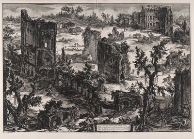 Veduta delle Terme di Tito (Utsikt over Titus-badene), fra Vedute di Roma (Utsikt over Roma) av Giovanni Battista Piranesi