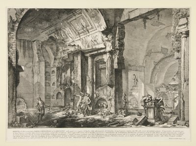 Utsikt over en annen del av gravkammeret til L. Arruntius, fra Le Antichit? Roman av Giovanni Battista Piranesi