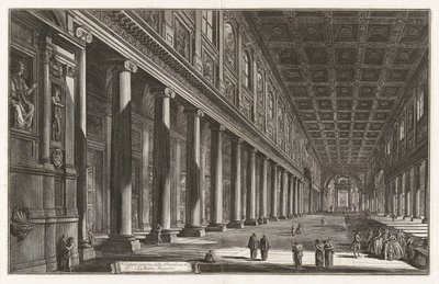 Innvendig utsikt over basilikaen Santa Maria Maggiore, fra Vedute di Roma (utsikt over Roma) av Giovanni Battista Piranesi