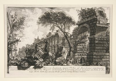 Gammel akvedukt av Acqua Marcia, fra Della Magnificenza ed Architettura de av Giovanni Battista Piranesi