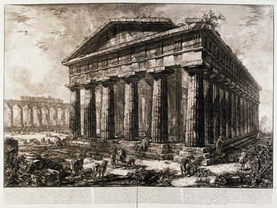 Utsikt over Neptuntemplet ved Paestum av Giovanni Battista Piranesi