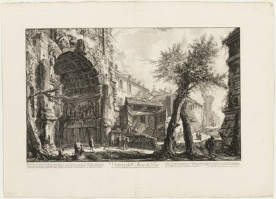 Utsikt over Titusbuen, fra Vedute di Roma (Utsikt over Roma) av Giovanni Battista Piranesi