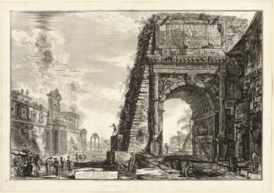 Utsikt over Titusbuen, fra utsikt over Roma av Giovanni Battista Piranesi