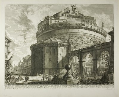 Utsikt over keiser Hadrians mausoleum (nå kalt Castel Sant