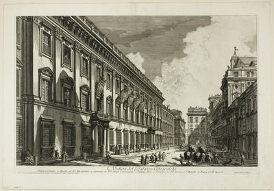 Utsikt over Palazzo Odescalchi, fra utsikt over Roma av Giovanni Battista Piranesi