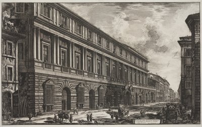 Utsikt over Palazzo Stopani designet av Raphael av Urbino (1483-1520), ca. 1760-78 (radering) av Giovanni Battista Piranesi
