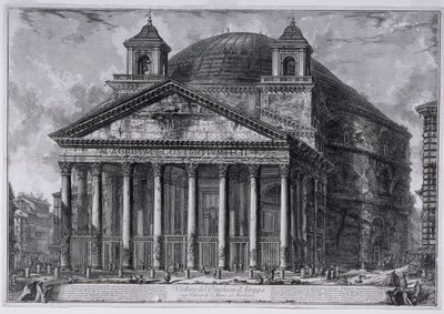 Utsikt over Pantheon of Agrippa, ca. 1761 (etsninger) av Giovanni Battista Piranesi