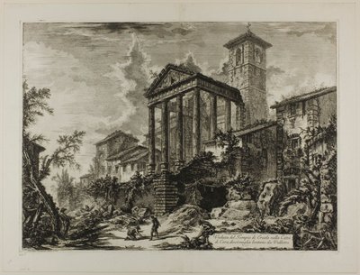 Ansicht des Tempels des Herkules in Cori, zehn Meilen von Velletri entfernt, aus Ansichten von Rom von Giovanni-Battista Piranesi