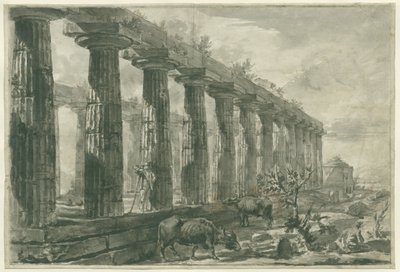Utsikt over "Juno-tempelet" ved Paestum av Giovanni Battista Piranesi
