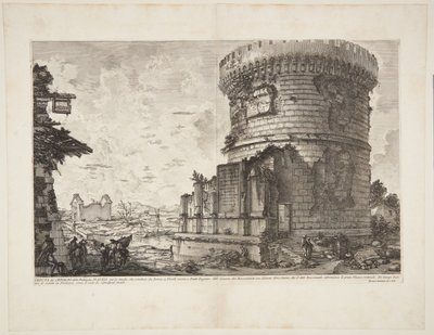 Utsikt over Plautii-graven på veien som fører fra Roma til Tivoli nær Ponte Lugano av Giovanni Battista Piranesi