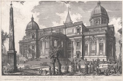 Utsikt over den bakre inngangen til basilikaen S. Maria Maggiore, ca. 1760-1778 (radering) av Giovanni Battista Piranesi