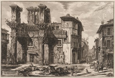 Utsikt over Roma: Forum of Nerva. av Giovanni Battista Piranesi