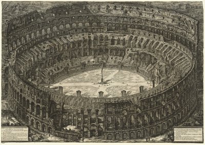 Utsikt over Roma: Colosseum av Giovanni Battista Piranesi