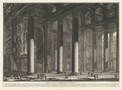 Voorportaal van het Pantheon te Roma Innvendig utsikt over Pantheons Pronaos (tittel på objekt) Gezichten op Roma (serietittel) Utsikt over Roma tegnet og gravert av Giambattista Piranesi-arkitekten Ve(nez)iano (serietittel) av Giovanni Battista Piranesi