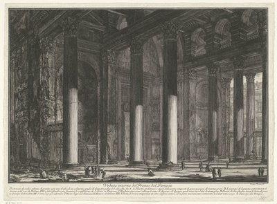 Forportaal av Pantheon te Roma Innvendig visning av Pronaos of the Pantheon (tittel på objekt) Gezichten op Roma (serietittel) Utsikt over Roma designet og gravert av Giambattista Piranesi-arkitekten Ve (nez) iano (serietittel) av Giovanni Battista Piranesi