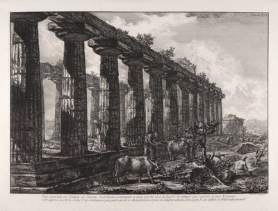 Sidevisning av Juno-tempelet av Giovanni-Battista Piranesi