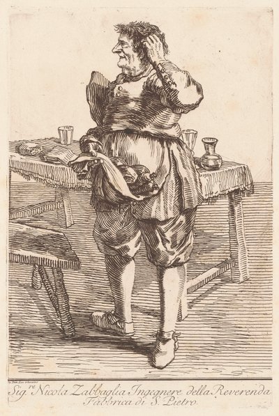 Mr. Nicola Zabbaglia av Giovanni Battista Piranesi, after Pier Leone Ghezzi