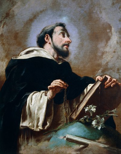 St Dominic, av Giovanni Battista Pittoni Younger (1687-1767) av Giovanni Battista Pittoni