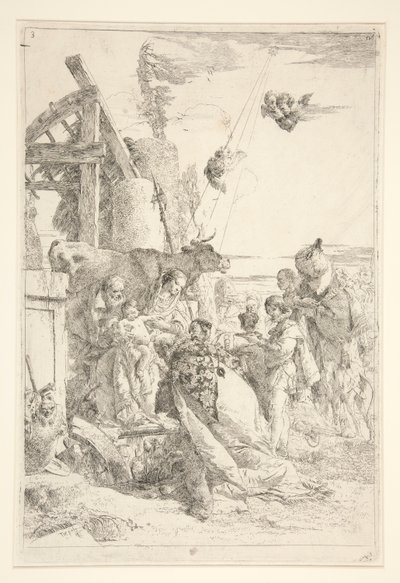 Tilbedelse av magiene av Giovanni-Battista Tiepolo
