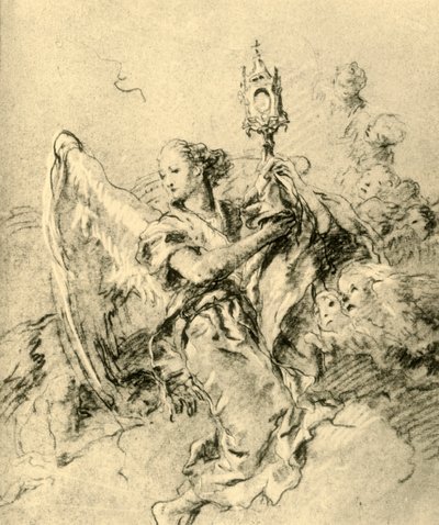 Engel mit Monstranz, 1767-1769, 1928 von Giovanni Battista Tiepolo