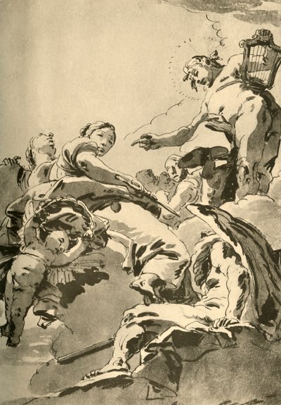Apollo, die Musen und Chronos, um 1730, 1928 von Giovanni Battista Tiepolo