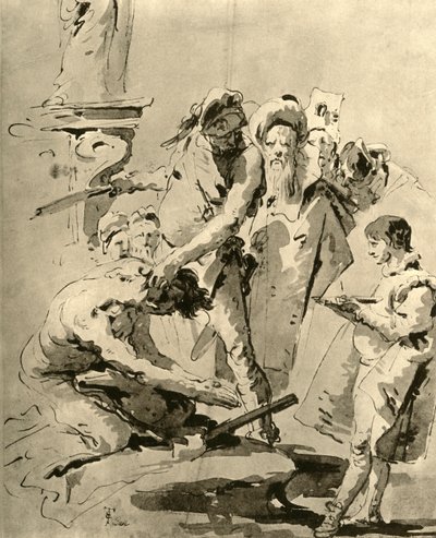 Halshugging av en helgen, midten av 1700-tallet, 1928 av Giovanni Battista Tiepolo