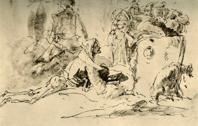 Capriccio, ca 1740-tallet, 1928 av Giovanni Battista Tiepolo
