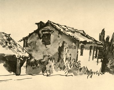 Landhaus, Mitte des 18. Jahrhunderts von Giovanni Battista Tiepolo