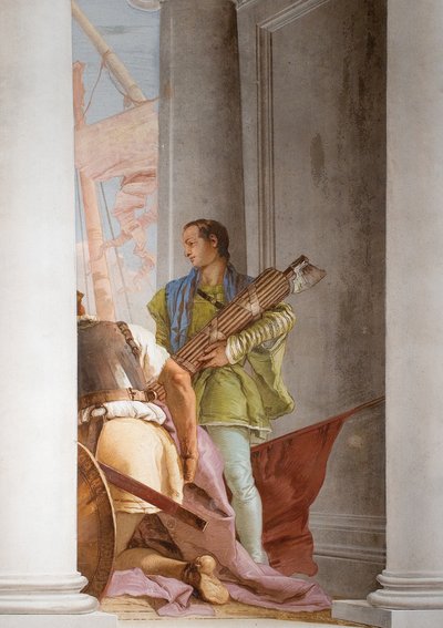 Detail von der griechischen Flotte in Aulis, aus der Eingangshalle in der Palazzina von Giovanni Battista Tiepolo