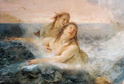 Detalj av Thetis, fra Thetis som trøster sønnen Achilles, fra Iliadens rom i Palazzina, 1757 av Giovanni Battista Tiepolo