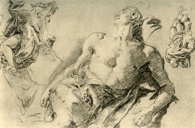 Detailstudie für die Hyazinthe in Bückeburg, um 1752, 1928 von Giovanni Battista Tiepolo