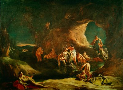 Diana og Acteon, ca. 1720-21 av Giovanni Battista Tiepolo