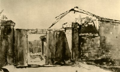 Eingang zu einem Bauernhof, Mitte des 18. Jahrhunderts, 1928 von Giovanni Battista Tiepolo