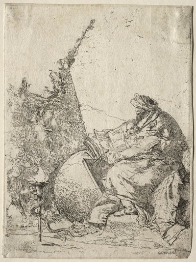 Fantasier: Filosofen. av Giovanni Battista Tiepolo